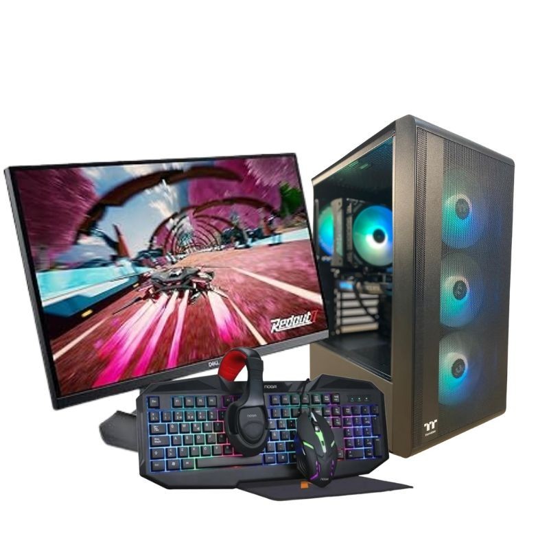 PC Completo Avanzado A56 RTX46- Ryzen5 5600-DDR4 16GB-SSD 1TB-RTX 4060-Wifi- Monitor 27'FHD & Accesorios gaming- Win 11 Pro