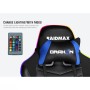 Silla ergonomica para gaming  Raidmax  DK922 RGB, Azul, giratoria, reclinable 90 - 135 grados