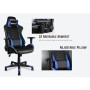 Silla ergonomica para gaming  Raidmax  DK922 RGB, Azul, giratoria, reclinable 90 - 135 grados