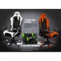 Silla ergonomica para gaming Raidmax  DK707, Blanca, giratoria, reclinable 90 - 180 grados