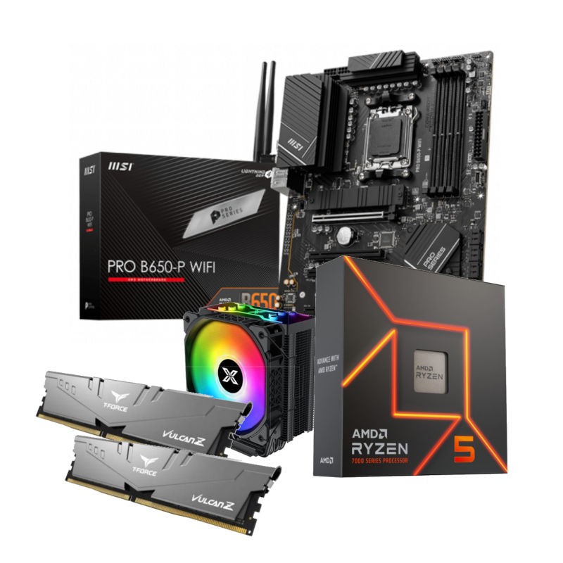 Kit de actualización de PC AMD RYZEN 5 7600X - MSI B650 - DDR5 32GB - Air Killer Pro