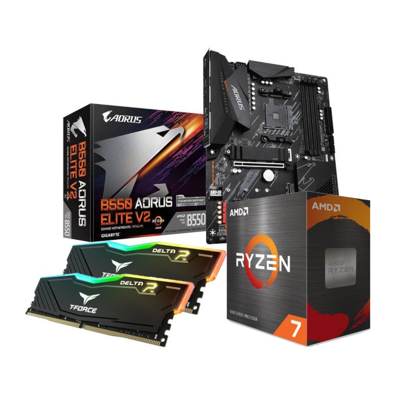 Kit de actualización de PC AMD RYZEN 7 5700X - Gigabyte B550 - DDR4 16GB