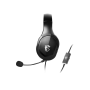 Auriculares con cable para videojuegos MSI Immerse GH20 Negro, cascos sobre cabeza con micrófono y control de volumen
