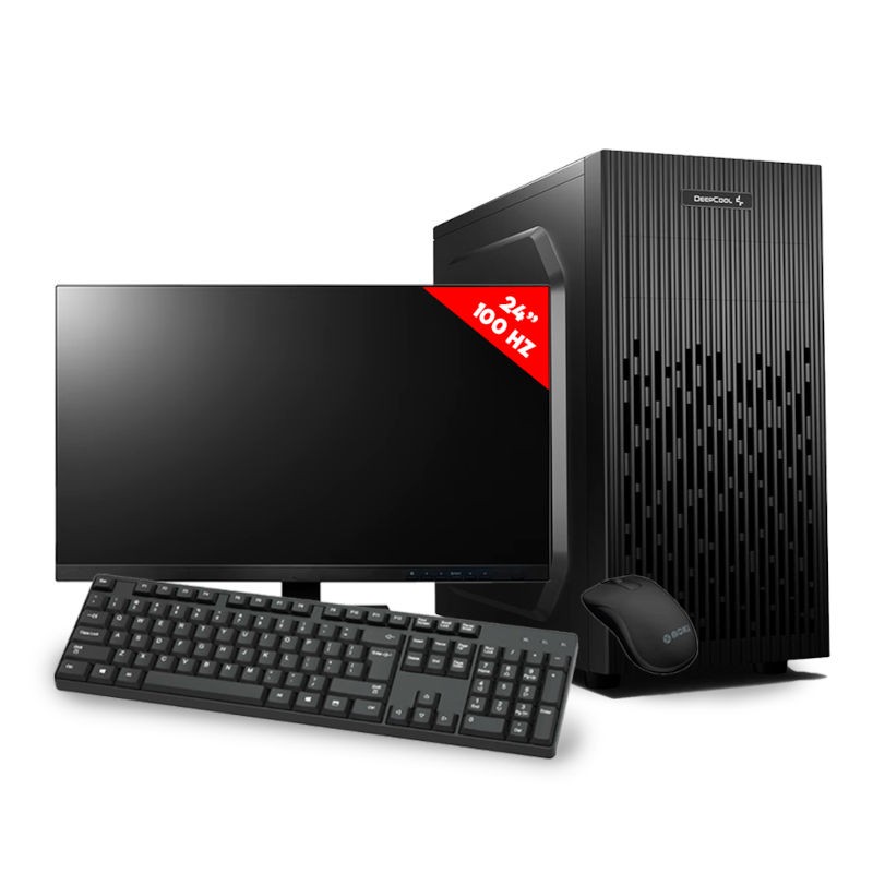 Pc Completo Oficina POWERPRO i124F RTX46-24  - Intel i3 12400F - RTX 4060  - Monitor 24" & Periféricos